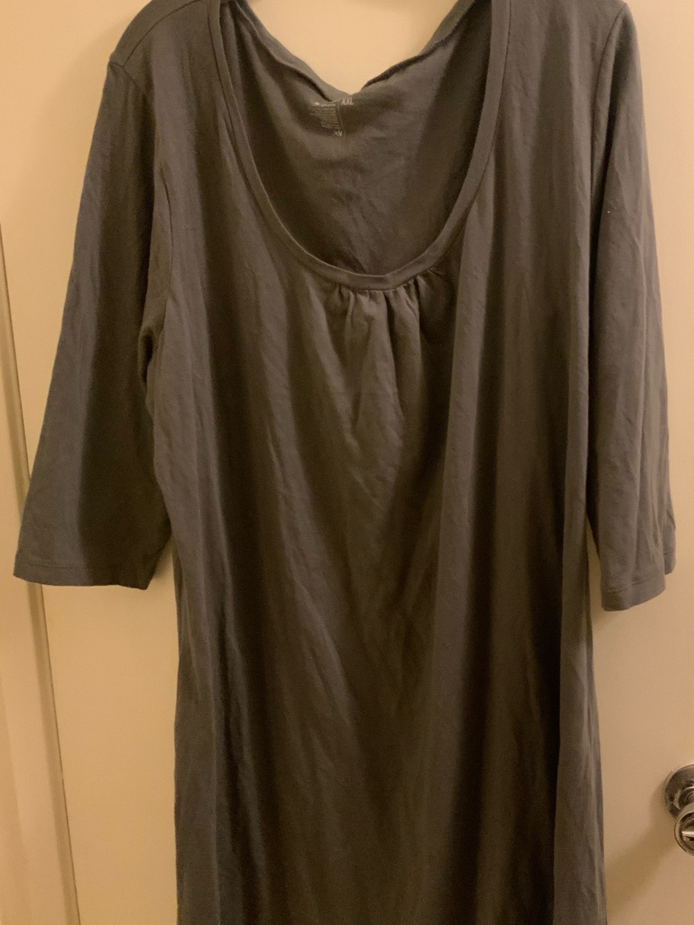 Old Navy Charcoal Scoop Neck 3/4 Sleeve Dress